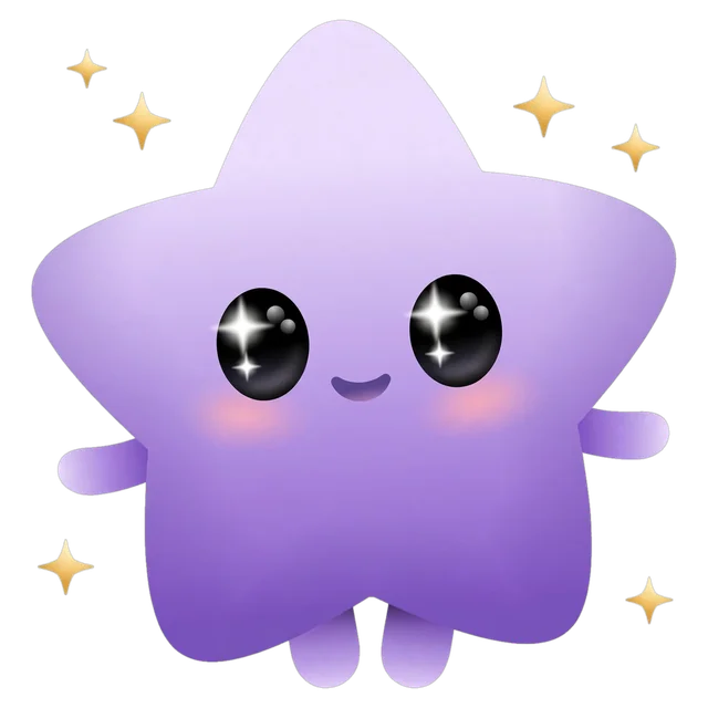 The Lunsa mascot, a plush purple star